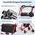 thumbnail image 3 of Foldable Rollator Walkers with Seat for Seniors, 8'' Big Wheels, 300 lb. Weight Capacity, Adjustable Handles and Seat Height, Lightweight Rolling Walker, 3 of 7