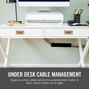 VELCRO Brand Cable Sleeve | Cord Management Mounts on Walls, Desk or Entertainment Center | Removable Adhesive is Damage Free | 8in Black, 2pk, 8in - 2Pk