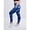 Blue, variant on High-Waisted Criss-Cross Training Leggings with Hip Pockets