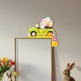 thumbnail image 6 of Beautynvta Easter Door Corner Decorations, Funny Driving Bunny Door Frame Ornament, Easter Spring Sign, Wooden Rabbit Decor for Front Door Frame, Window, Wall, Cabinet, Right, 6 of 6