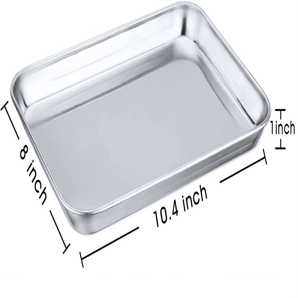 Casewin Baking Sheet with Rack Set 1 Sheet + 1 Rack,Stainless Steel Cookie Sheet with Cooling Rack, Baking Pan Tray with Wire Rack, Healthy & Non Stick & Dishwasher Safe