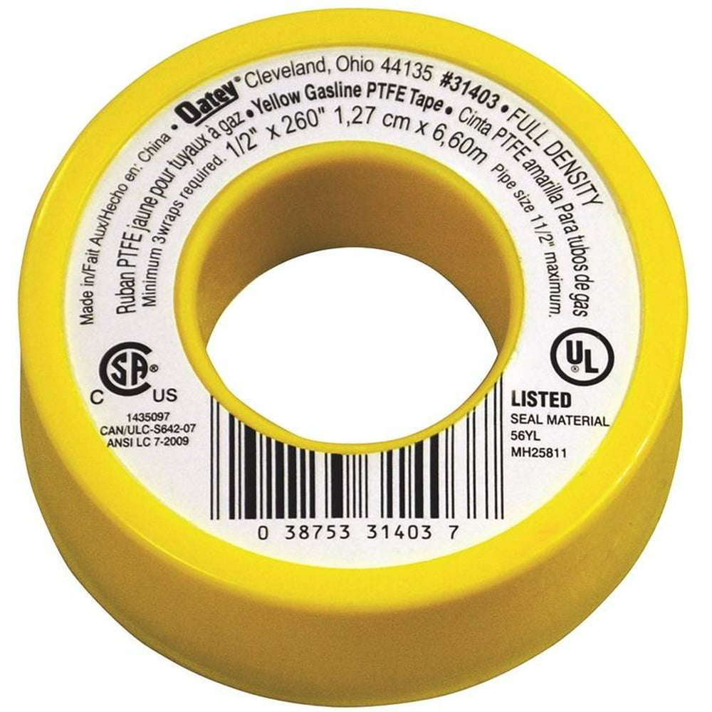 Oatey 31403 Gas Line Thread Seal Tape, 260 in L x