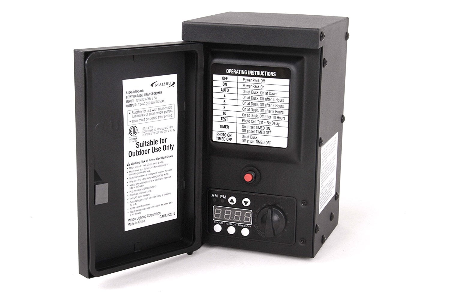 Malibu 300 Watt Power Pack With Sensor And Weather Shield For Low Malibu 300 Watt Power Pack With Sensor And Weather Shield For Low Voltage Landscape Lighting Spotlight Outdoor Transformer 120v Input 12v Output