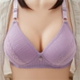 thumbnail image 2 of Herrnalise Women's Lace Bra Full Coverage thin Section underwear comfortable Wireless Bra, 2 of 3