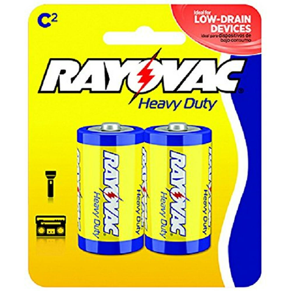 Rayovac 4c2bf Heavyduty Zinc Carbon Batteries (c; 2 Pk)