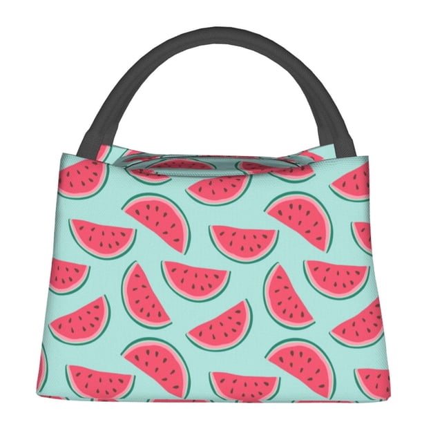Fotbe Watermelon Bolsa Térmica Portátil con Estampado, Bolsa de Entrega de Alimentos Aislada, Bolsa Reutilizable de Gran Capacidad para Comidas y Supermercado