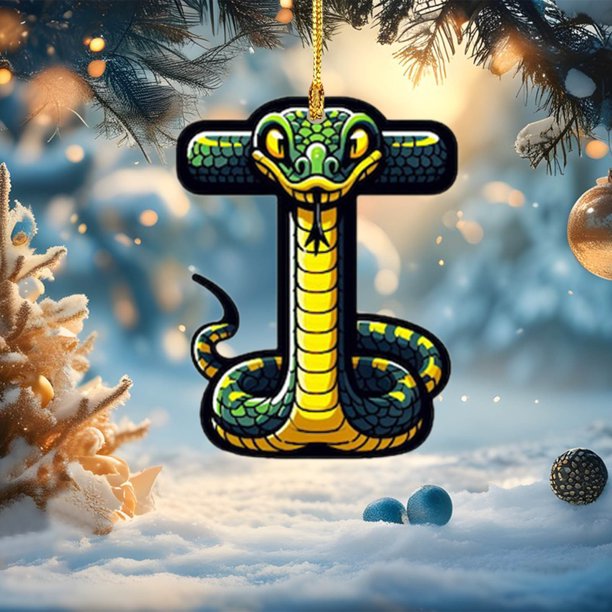 Árbol de Navidad acrílico 2D con 26 letras, colgante decorativo para fiestas navideñas familiares.