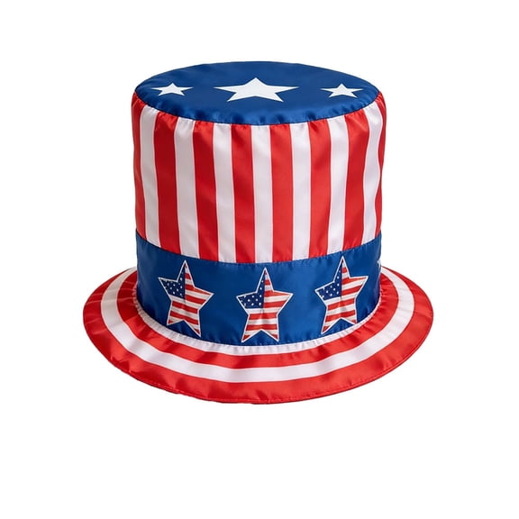 American Flag Top Hat 4th of July Red White and Blue Star Hats for Men Women Kids Independent Day Patriotic Event Party,Patriotic Hat with Bowknot, 250th Anniversary Top Hat