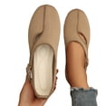 thumbnail image 4 of IEMIEMIEM Women's Mary Jane Flats Comfortable Dressy Ballet Flats Casual Round Toe Slip On Non Slip Office Work Woman Walking Shoes 10 Wide Khaki, 4 of 7