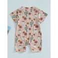 thumbnail image 3 of Country Baby Outfit Boy Girl Western Cow Print Cowboy Romper Bodysuit Short Sleeve One Piece Jumpsuit Summer Clothes, 3 of 7