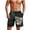 Boho Sea Turtle, variant on Cheetah Print Swim Trunks Men Quick Dry Shorts Beach Bathing Suits with Pockets for Swimming, Surfing and Casual Summer Beach Wear Leopard Blue Man 4XL