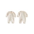 thumbnail image 6 of RUINIXCW Infant Girl Romper Puff Long Sleeve Solid Color Fall Jumpsuit, 6 of 8