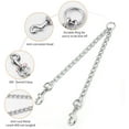 thumbnail image 4 of Heavy Duty 2 Way Dog Lead Metal Chain Double Pet Clip Leash, 4 of 6