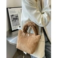 thumbnail image 5 of JUYGO Tote Bag Women Small Corduroy Satchel Bag Casual Fuzzy Handbag Crossbody Bag Trendy Shoulder Bag, 5 of 6
