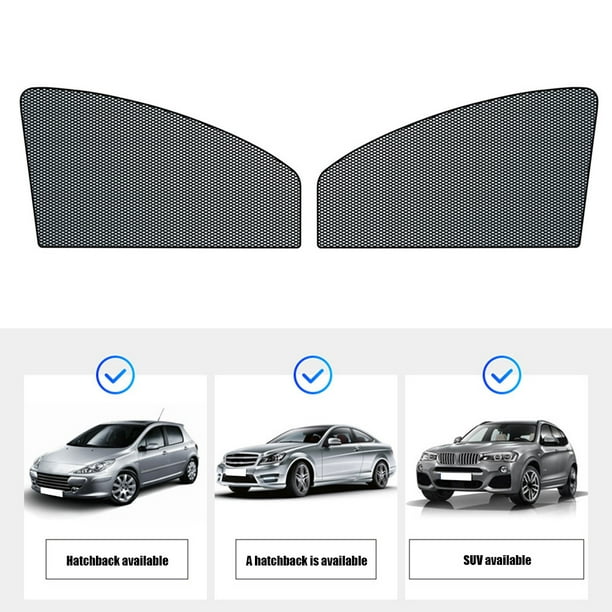 Megalia 2pcs Magnetic Car Side Window Sun Shade 10 Magnets Mesh