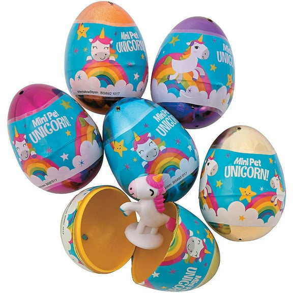 Unicorn-Filled Easter Eggs - Party Supplies - 12 Pieces