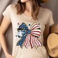 thumbnail image 4 of Patriotic Bow T-Shirt – USA American Flag Ribbon Graphic Tee, Black, Size 4XL, 4 of 6