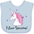 thumbnail image 3 of Inktastic Unicorn Girls Cute Fantasy Girls Baby Bib, 3 of 4
