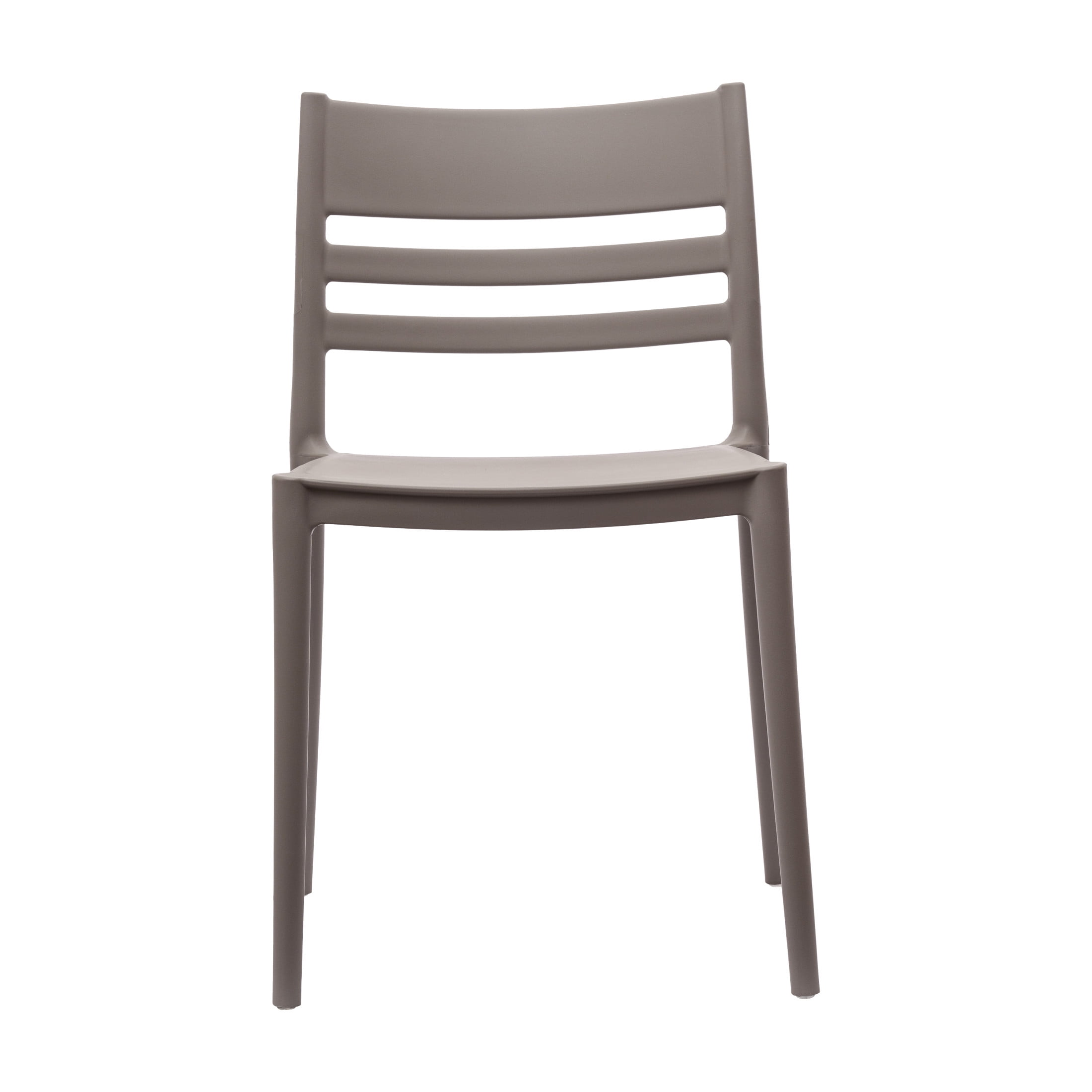 Flash Furniture Bridgeport  Stacking Patio Chair Slatted Backrest in Gray (DHF317APPGRY)