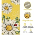 thumbnail image 2 of Spring Summer Daisy Flower Yellow Table Runner, Floral Eucalyptus Leaves Ladybug Kitchen Dining Table Decoration, Seasonal Burlap Indoor Outdoor Home Decor Party Supply 13 x 90 Inches, 2 of 6
