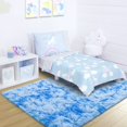 thumbnail image 3 of Alfombra Noahas para habitación infantil, color azul esponjoso, teñida con corbata, 5 x 8 pulgadas, 3 of 7