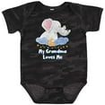 thumbnail image 3 of Inktastic My Grandma Loves Me Cute Elephants Clouds Moon and Stars Boys or Girls Baby Bodysuit, 3 of 5