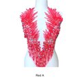 thumbnail image 2 of Kearding Apliques de encaje exquisito con diamantes de imitación para corpiño de boda DIY o accesorios para vestido de baile en los lados Artesanía rojo un, 2 of 6