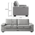 thumbnail image 5 of INGALIK Modern Loveseat Sofa, Upholstered Fabric Love Seat with Linen Cushions, Compact and Stylish for Small Spaces, Living Room, Bedroom, Office - Durable Wooden Frame (88 inch, Light Gray), 5 of 12