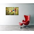 thumbnail image 5 of HFDF 3 Panels Parrot Wall Art: Tropical Rain Forest Animal Picture Canvas Print Painting For Living Room Wall Decor Beautiful Bird Poster Farmhouse Modern Home Decorations 12x16inch Framed, 5 of 7