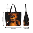 thumbnail image 6 of Lsque Five Nights At Freddy'S Pattern Aesthetic Canvas Tote Bag for Women - Reusable Tote Shoulder Bag Casual Bag for Vacation,Shopping,Work,Gym, 6 of 7