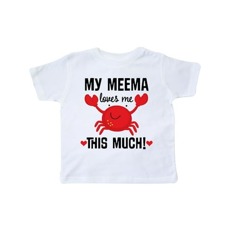 

Inktastic My Meema Loves Me Grandson Gift Toddler Boy or Toddler Girl T-Shirt