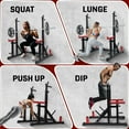 thumbnail image 6 of Yes4All Adjustable Squat Rack, 690 LBS Multifunctional Barbell Stand for Home Gym, Weight Lifting, Portable Bench Press Rack, 6 of 6