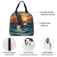 thumbnail image 3 of Pofeuu Textured Bald Eagle Print Lunch Bag Lunch Box Large Capacity Insulated Lunch Bag for Adult, Leakproof Reusable Lunch Tote Bags for Work, 3 of 5