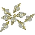 thumbnail image 5 of Northlight 8ct Champagne Shiny Finish Shatterproof Finial Christmas Ornaments, 6", 5 of 5