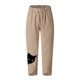 thumbnail image 3 of ICHUANYI Liquidación Moda Mujer Casual Suelto Algodón Lino Señoras Impreso Pantalones De Pierna Ancha ICHUANYI WER202308251769, 3 of 6