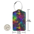 thumbnail image 4 of Disketp 4 Pcs Luggage Tag For Suitcase,Bright Universe Leather Baggage Tag With Stainless Steel Loop Privacy Cover For Women Men Girls, 4 of 5
