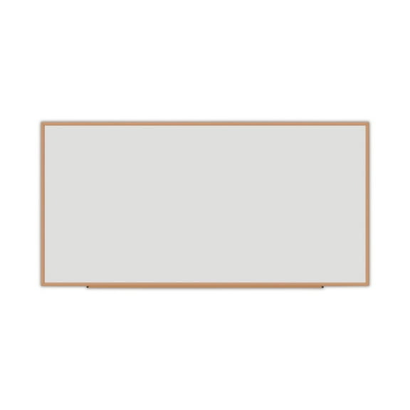 UNIVERSAL Dry-Erase Board Melamine 96 x 48 White Oak-Finished Frame 43620