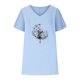 thumbnail image 4 of Fiudx Ofertas Flash Artículos En Oferta Camiseta de Manga Corta con Mangas Informales de Algodón y Cáñamo con Cuello En V y Estampado de Girasoles para Mujer, 4 of 6