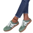 thumbnail image 6 of Womens Vintage Color Block Casual Sneakers Black White Faux Suede Non Slip Gum Rubber Sole Lace Up for Walking Commute Daily Wear Ladies Shoes 43, 6 of 8