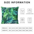 thumbnail image 5 of Chilfamy Tropical Leaves Pillow Covers Short Plush Square Design 1PC Indoor Outdoor Throw Pillow Case Breathe Freely Easy to Change 12x12in, 5 of 5