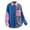 Blue, variant on YDFCWXW Women's Color Block Long Sleeve Button Down Boyfriend Shirt Blouses Pink, XXL