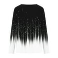 thumbnail image 4 of Dasayo Black Womens Tops Loose V-Neck Long Sleeve Graphic Prints Dressy Fall Blouses Womens Blouse L, 4 of 5