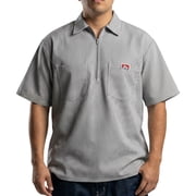 Ben Davis 11239 Mens 1/2 Zipper Short Sleeve Stripe Shirt - LG