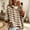 Khaki, variant on Womens Striped Short Sleeve Sweater Hoodie Casual Drawstring Pullover V Neck Loose Fit Lightweight Knit Tops for Spring Summer Fall Everyday Knitwear