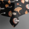 thumbnail image 4 of Brown Mushroom Pattern Black Pattern Rectangle Tablecloth 60"x120",Waterproof Polyester Rectangle Table Cloth, Wipeable Spillproof Polyester Tablecloth for Dining, Camping, Indoor and Outdoor, 4 of 6