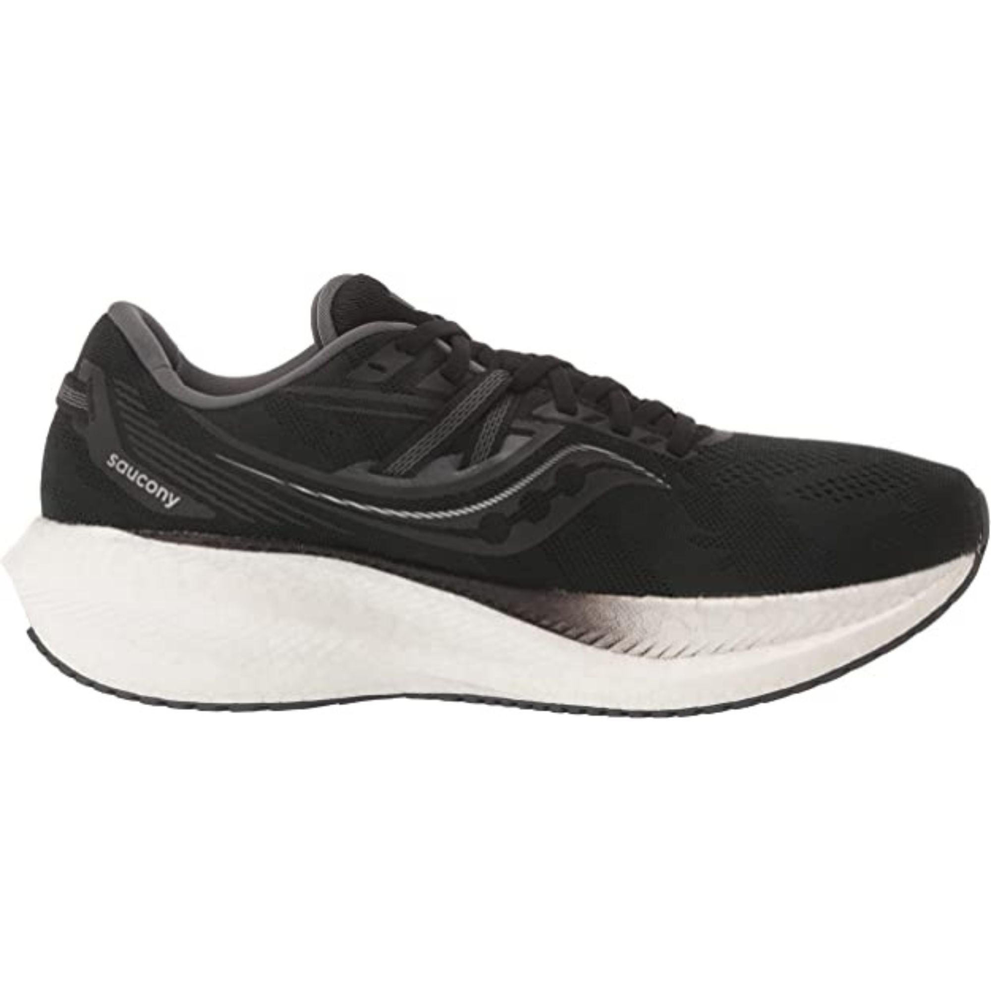 Saucony Men's Triumph 20 Running Shoe, Black/White, 11.5