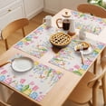 thumbnail image 5 of Spring Floral Easter Placemats Set of 12 Pastoral Tulip Flowers Rustic Place Mats Indoor Wipeable Table Mats Washable Cloth Dining Table Placemats for Kitchen Holiday Party Home Decor 13x19 Inch, 5 of 9