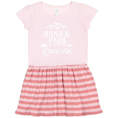 

Inktastic Nana Papa Love Me Grandkids Gift Toddler Girl Dress