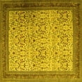 thumbnail image 1 of Ahgly Company Machine Washable Indoor Square Persian Yellow Traditional Area Rugs, 6' Square, 1 of 4