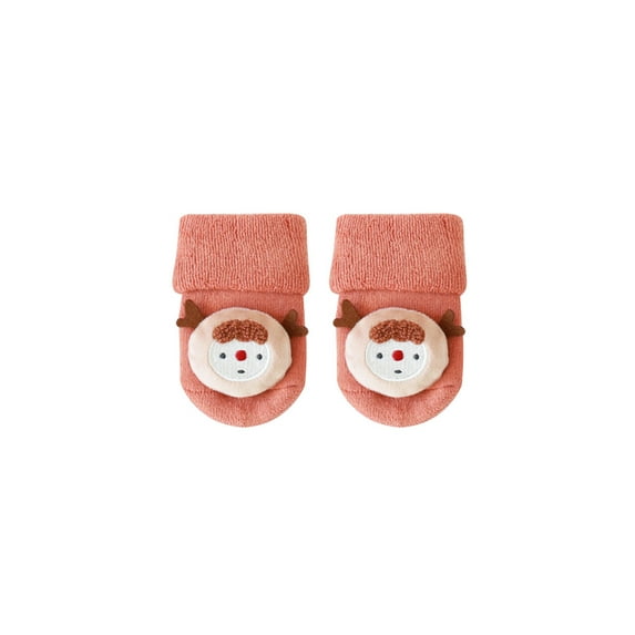 Liacowi Baby Boys Girls Animal 3D Cartoon Anti-Skid Christmas Terry Socks Thick Warm Cotton Booties Sock Soft Thermal Ankle Crew Socks